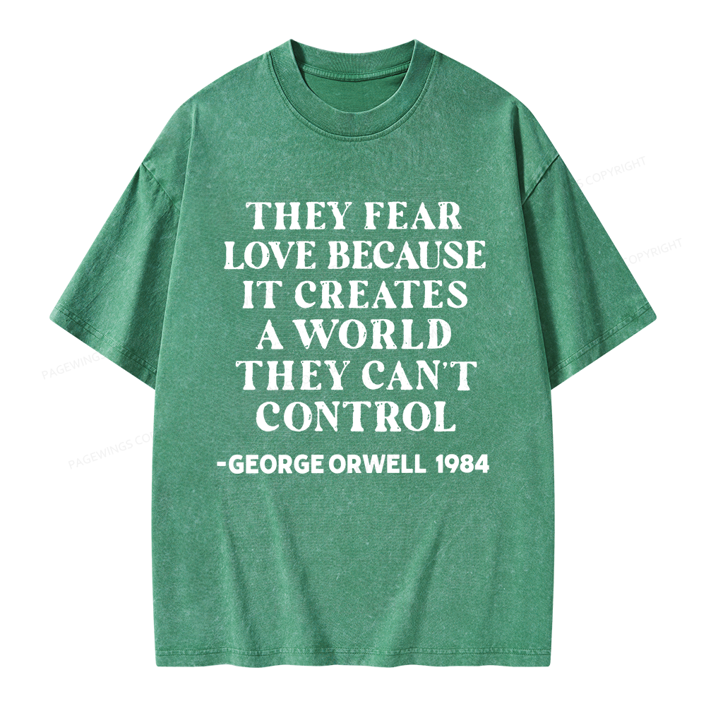 Pagewings Dystopia Quote Unisex Washed T-shirt