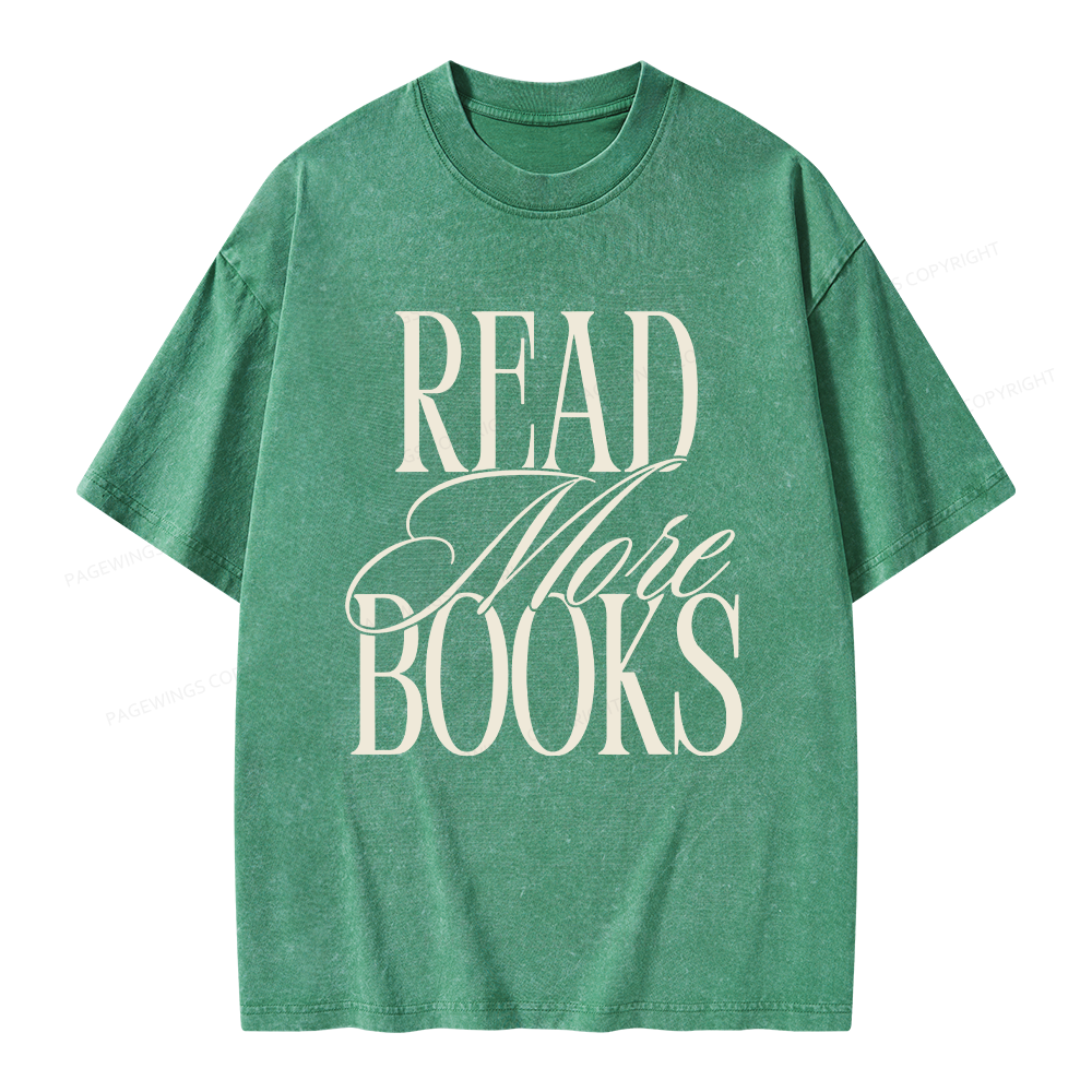 Pagewing Read More Books Unisex Washed T-shirt