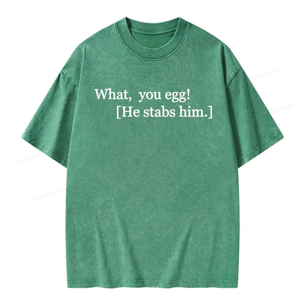 Pagewing What You Egg Unisex Washed T-shirt