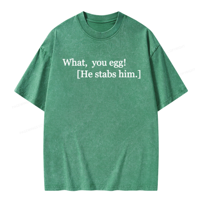 Pagewing What You Egg Unisex Washed T-shirt