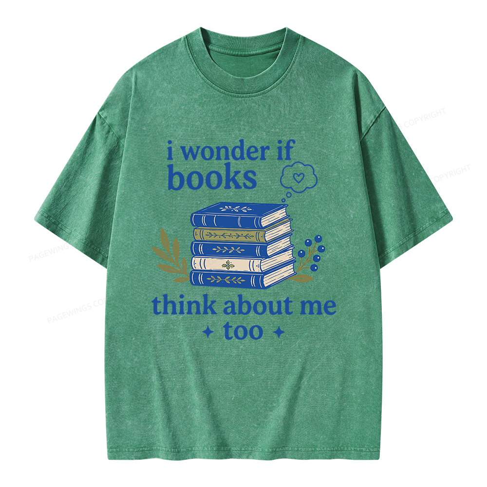 Pagewing I Wonder If Birds Think About Me Unisex Washed T-shirt