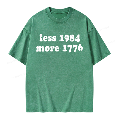 Pagewing Less 1984 More 1776 Bookish Unisex Washed T-shirt