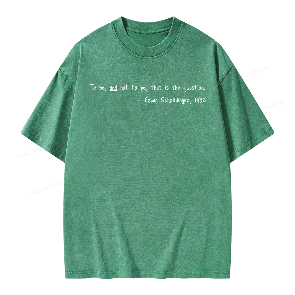 Pagewing Shakespeare meets Schrodinger Unisex Washed T-shirt