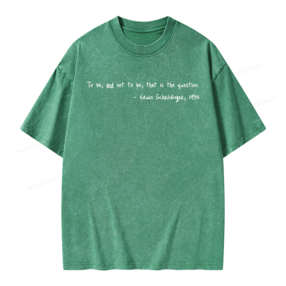 Pagewing Shakespeare meets Schrodinger Unisex Washed T-shirt