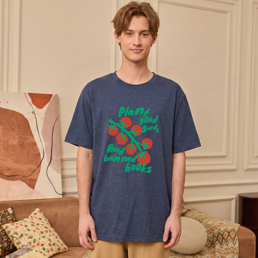 Pagewings Soft Banned Books Literary 12636 Bookish Unisex Heather T-Shirt