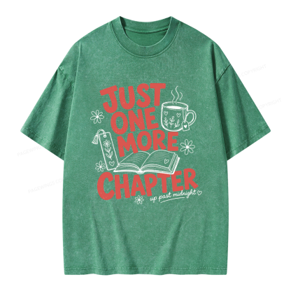 Pagewing Just One More Chapter Unisex Washed T-shirt