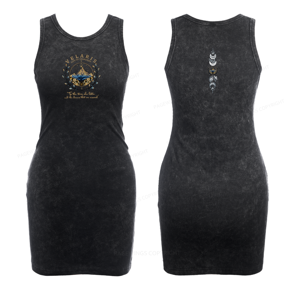 Pagewings Fantasy Book Lovers Bodycon Tank Dress