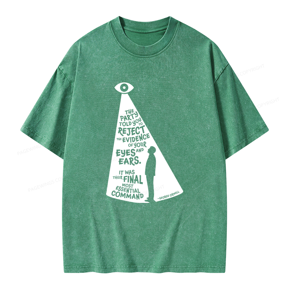 Pagewings Dystopia Quote Unisex Washed T-shirt