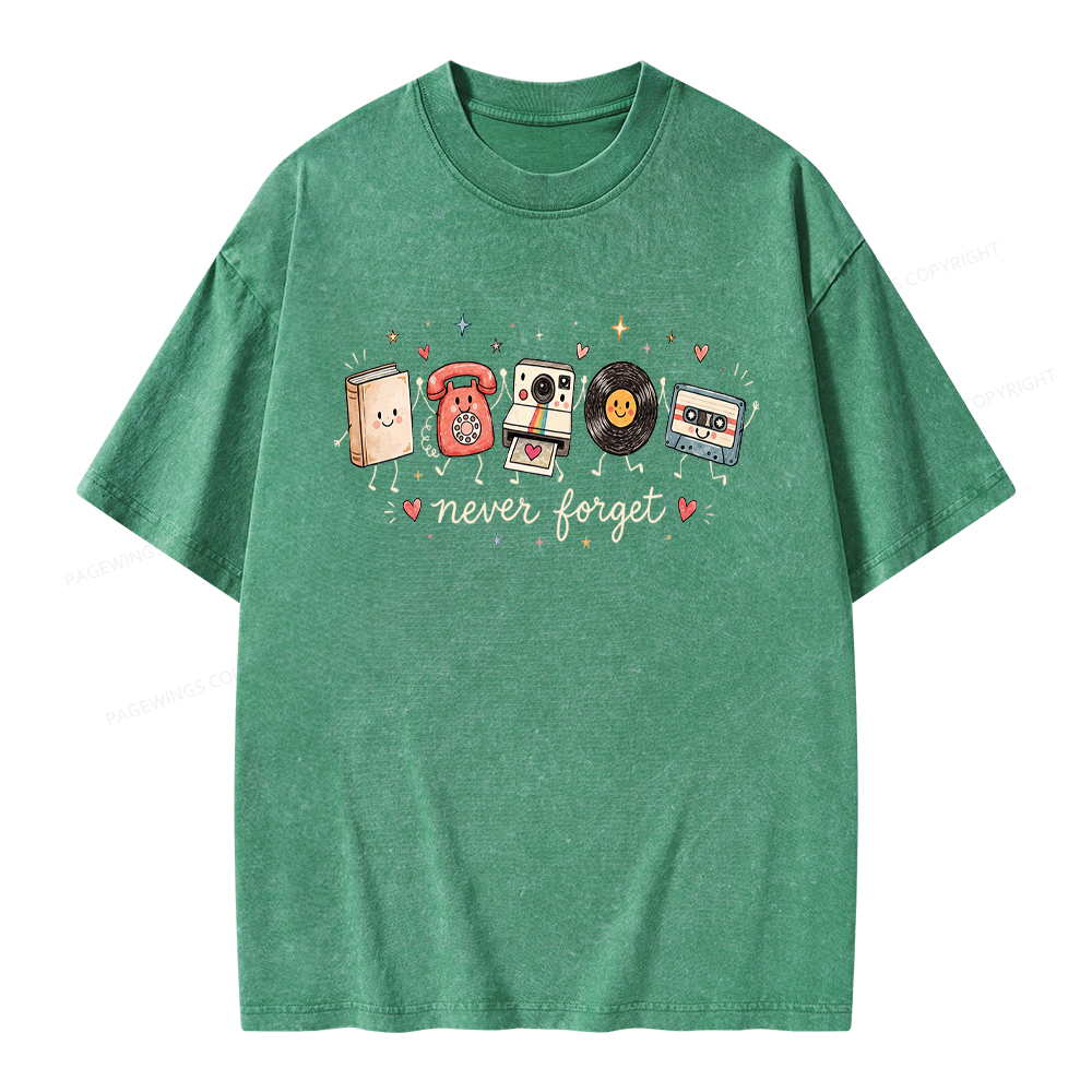 Pagewing Never Forget Unisex Washed T-shirt