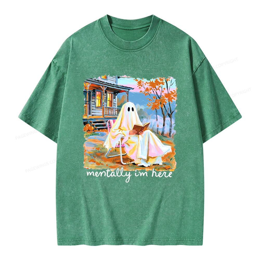 Pagewing Summerween Ghost Unisex Washed T-shirt