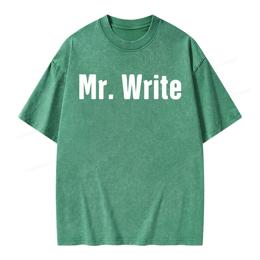 Pagewing Funny Novelist Writer Unisex Washed T-shirt