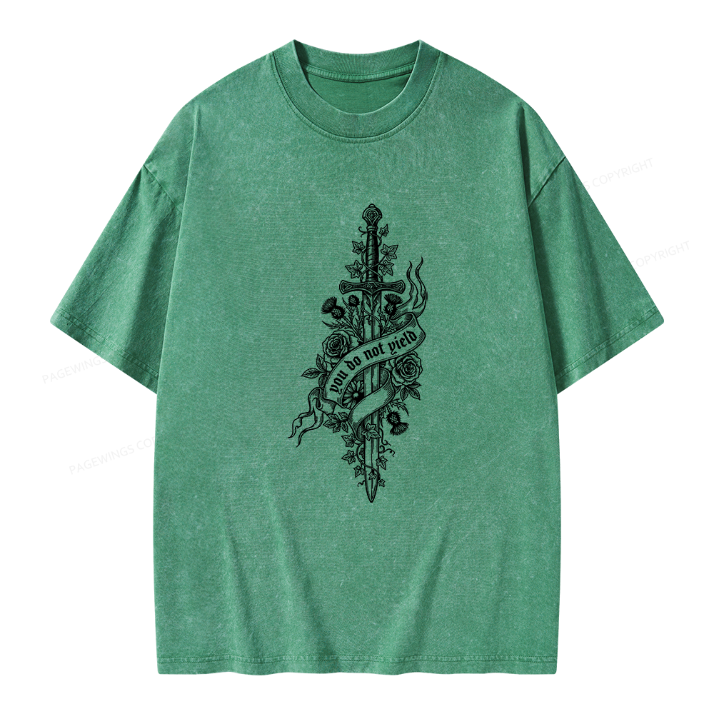Pagewing Reading Fantasy Bookish Unisex Washed T-shirt