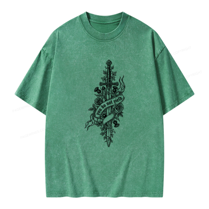 Pagewing Reading Fantasy Bookish Unisex Washed T-shirt