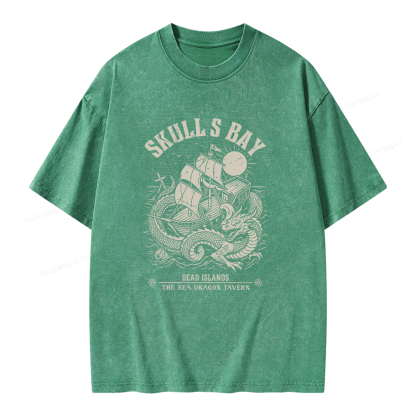 Pagewing Reading Fantasy Bookish Unisex Washed T-shirt