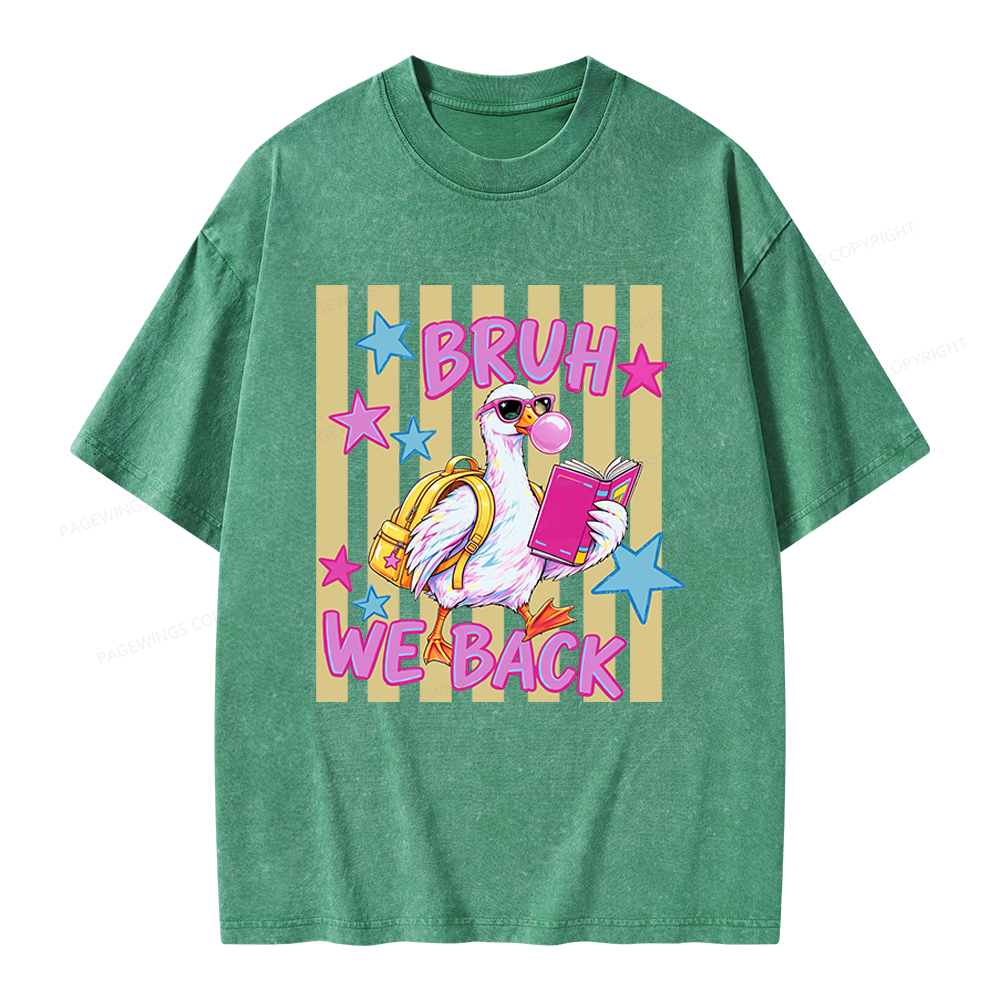 Pagewing Back To School Goose Unisex Washed T-shirt