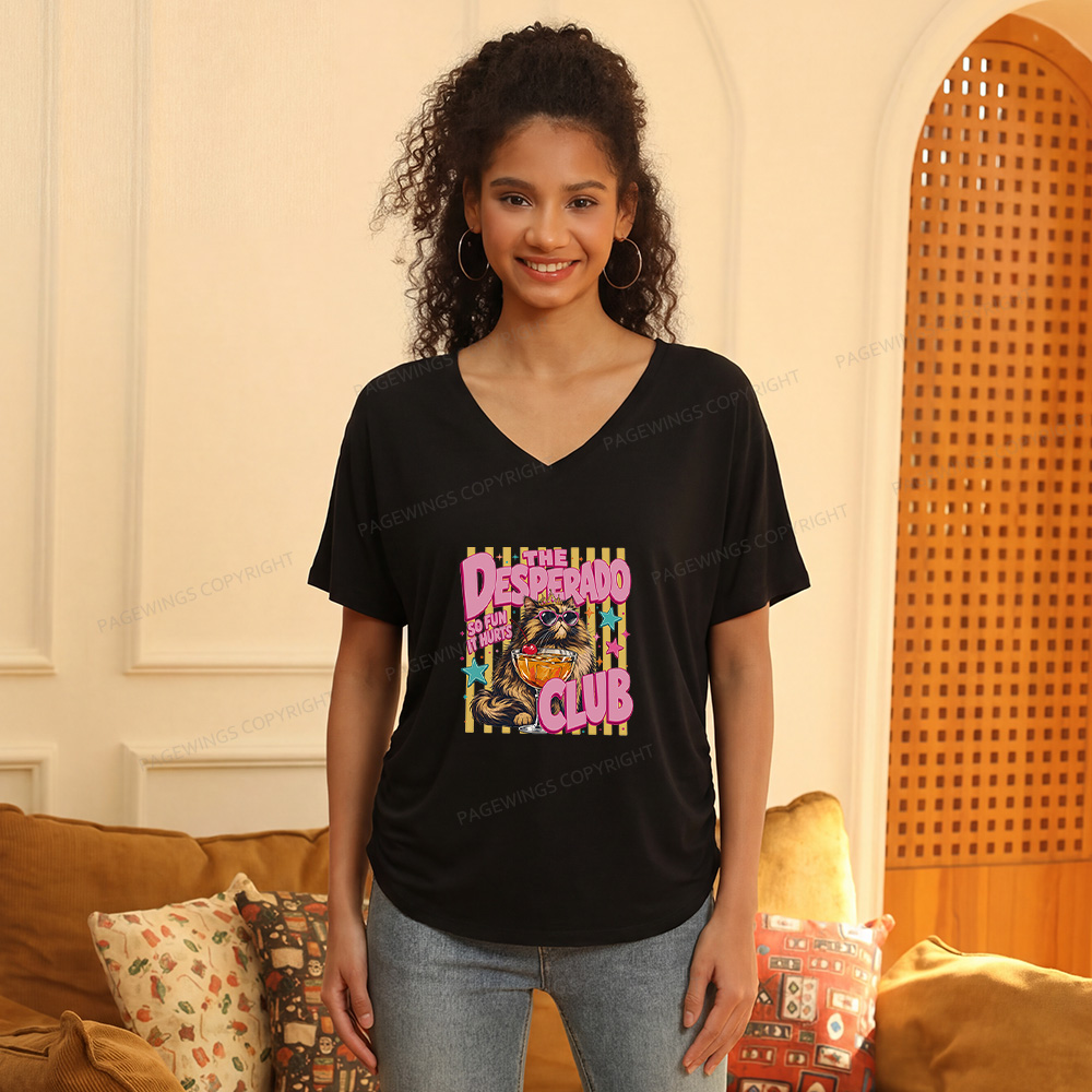 Pagewings Desperado Club Soft Women's Modal V-neck T-shirt  