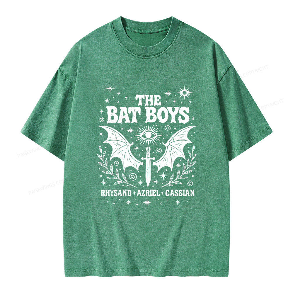 Pagewing Reading Fantasy Bookish Unisex Washed T-shirt