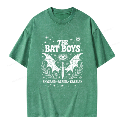 Pagewing Reading Fantasy Bookish Unisex Washed T-shirt