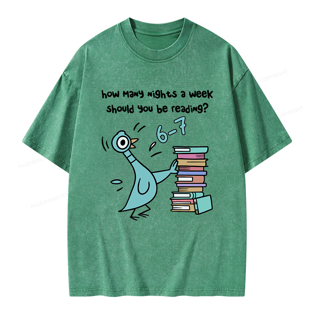 Pagewing Book Lover Librarian Unisex Washed T-shirt