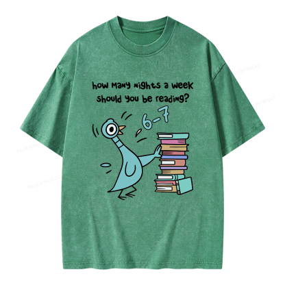 Pagewing Book Lover Librarian Unisex Washed T-shirt