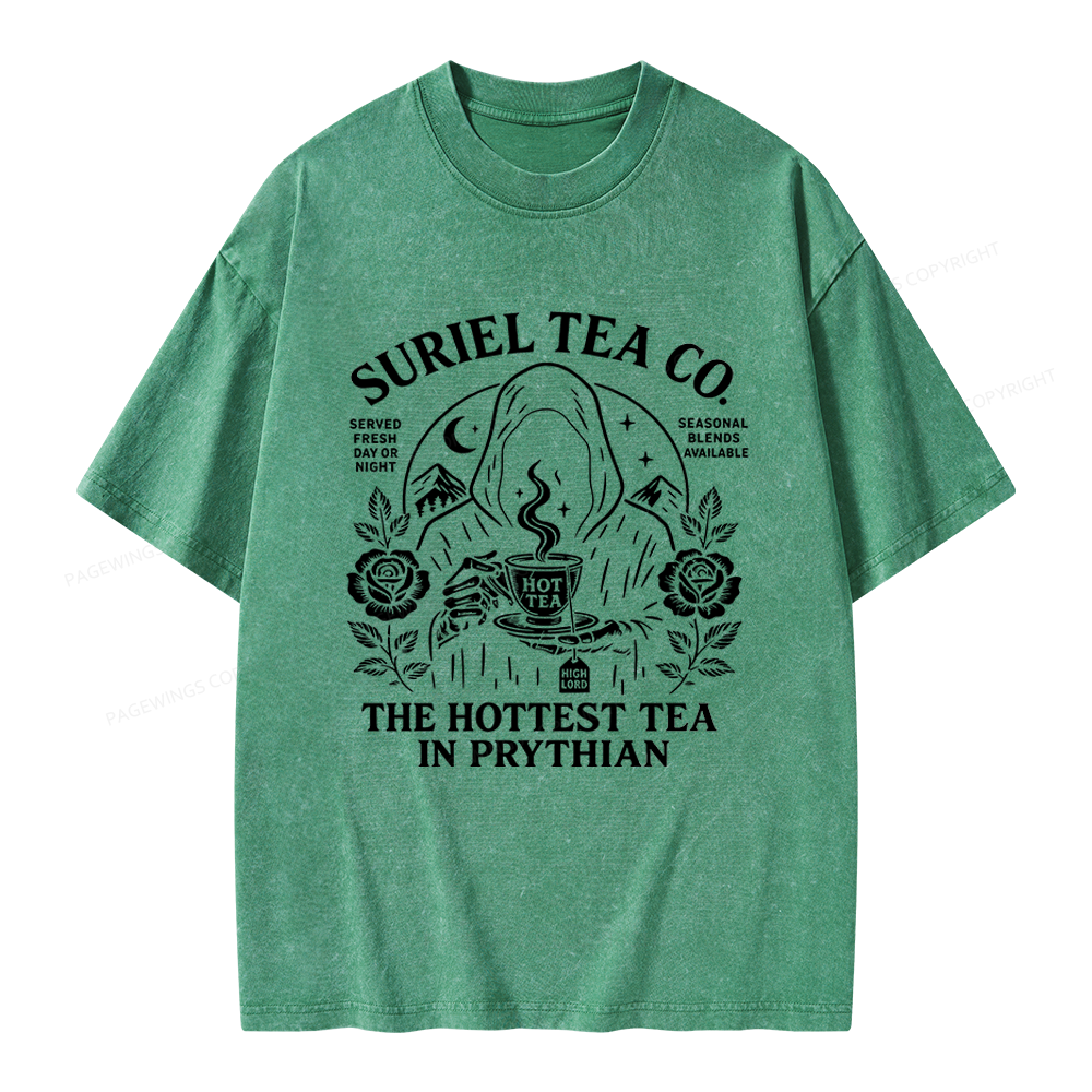Pagewing Reading Fantasy Bookish Unisex Washed T-shirt