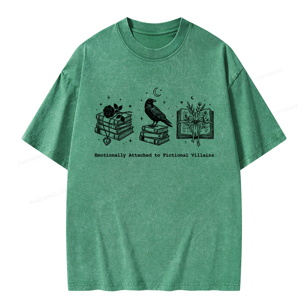Pagewings Dark Romance Reader Unisex Washed T-shirt