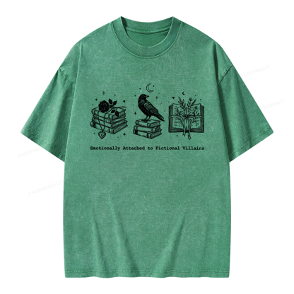 Pagewings Dark Romance Reader Unisex Washed T-shirt