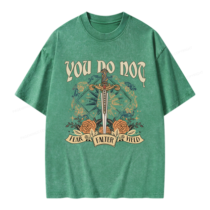Pagewings You Do Not Yield Unisex Washed T-shirt