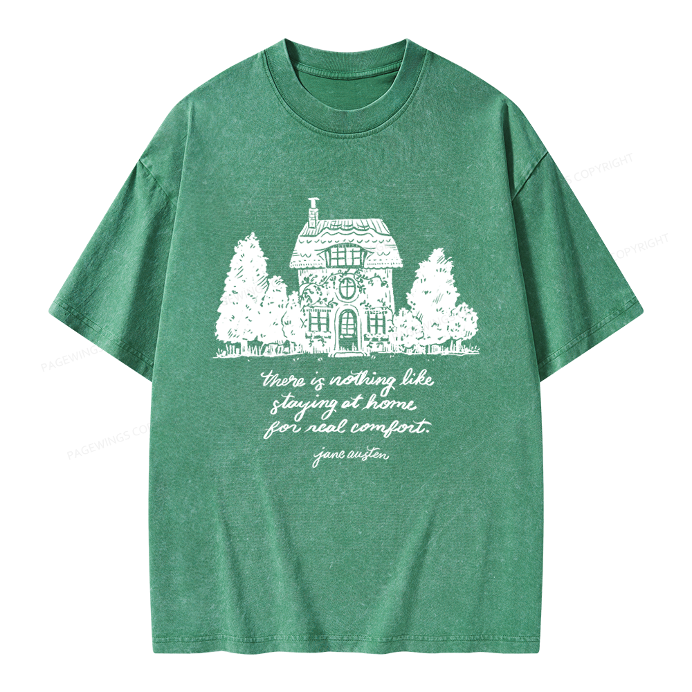 Pagewings Nothing Like Staying At Home Unisex Washed T-shirt