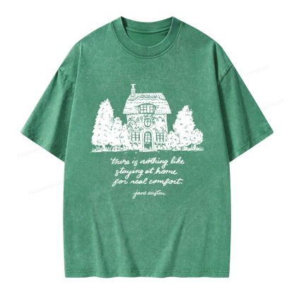 Pagewings Nothing Like Staying At Home Unisex Washed T-shirt