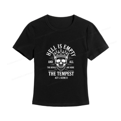 Pagewings Hell is Empty and All The Devils are Here Women's Baby Tee