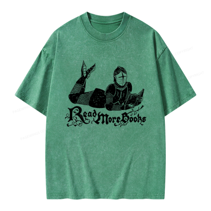 Pagewings Read More Books Unisex Washed T-shirt