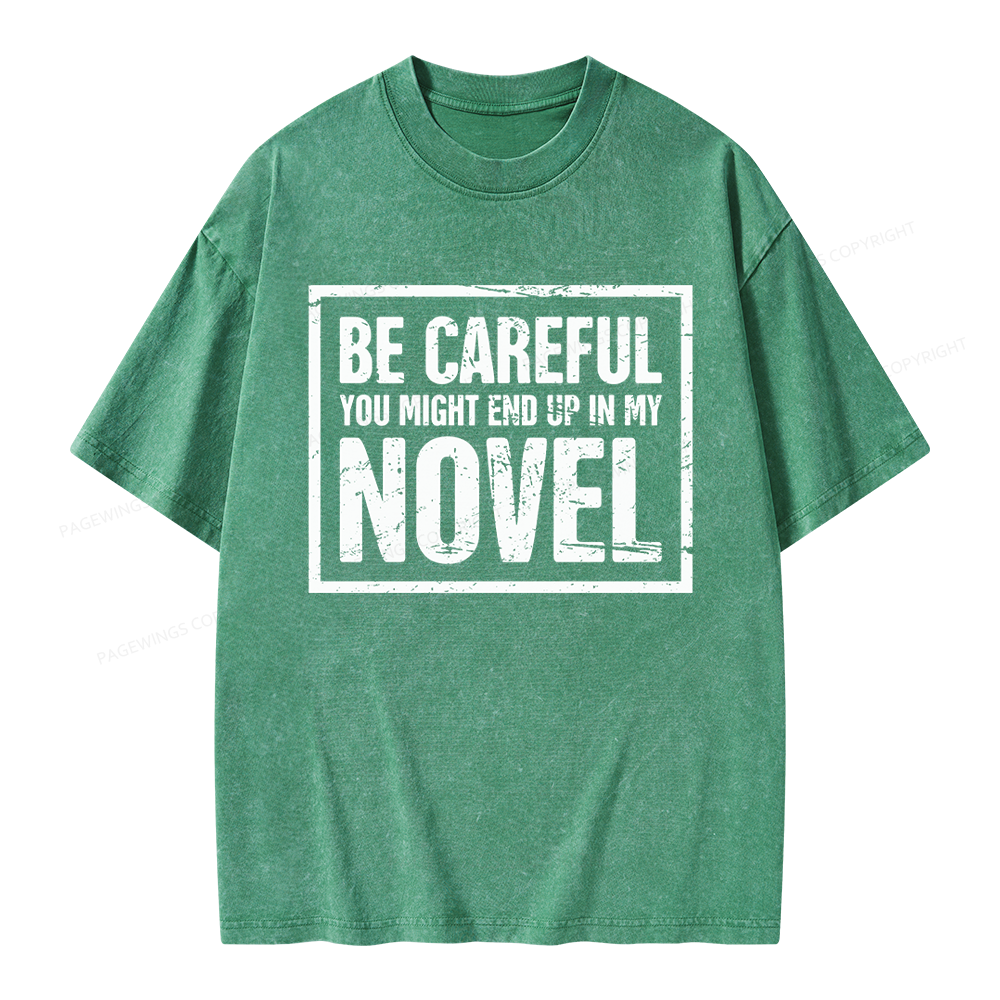 Pagewings Funny Novelist Writer Unisex Washed T-shirt