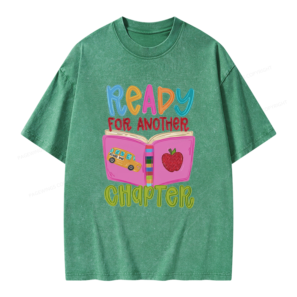 Pagewings Ready for Another Chapter Unisex Washed T-shirt