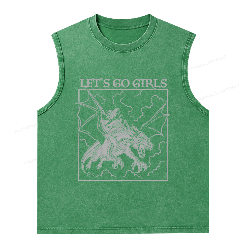 Pagewing Let's Go Girls16145 Bookish Unisex Washed Tank Top