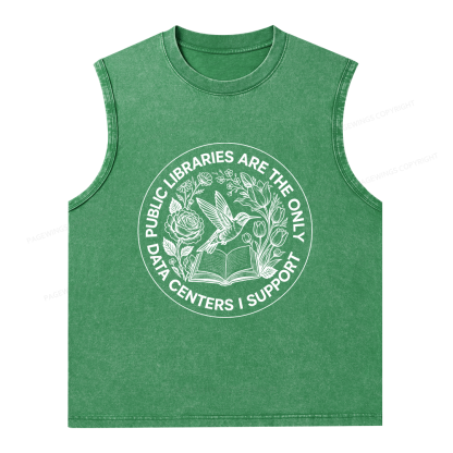 Pagewing Public Libraries16091 Bookish Unisex Washed Tank Top