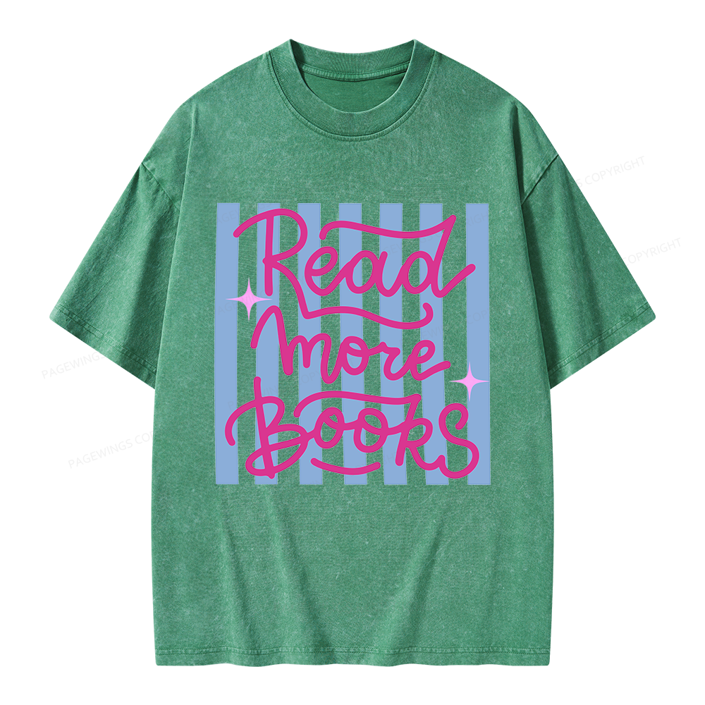 Pagewing Read More Books Unisex Washed T-shirt