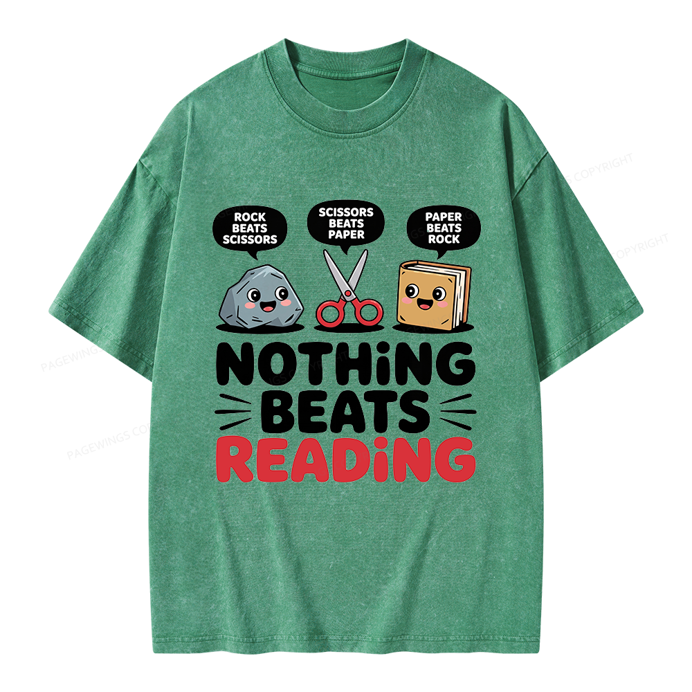 Pagewing Reading Teacher Unisex Washed T-shirt