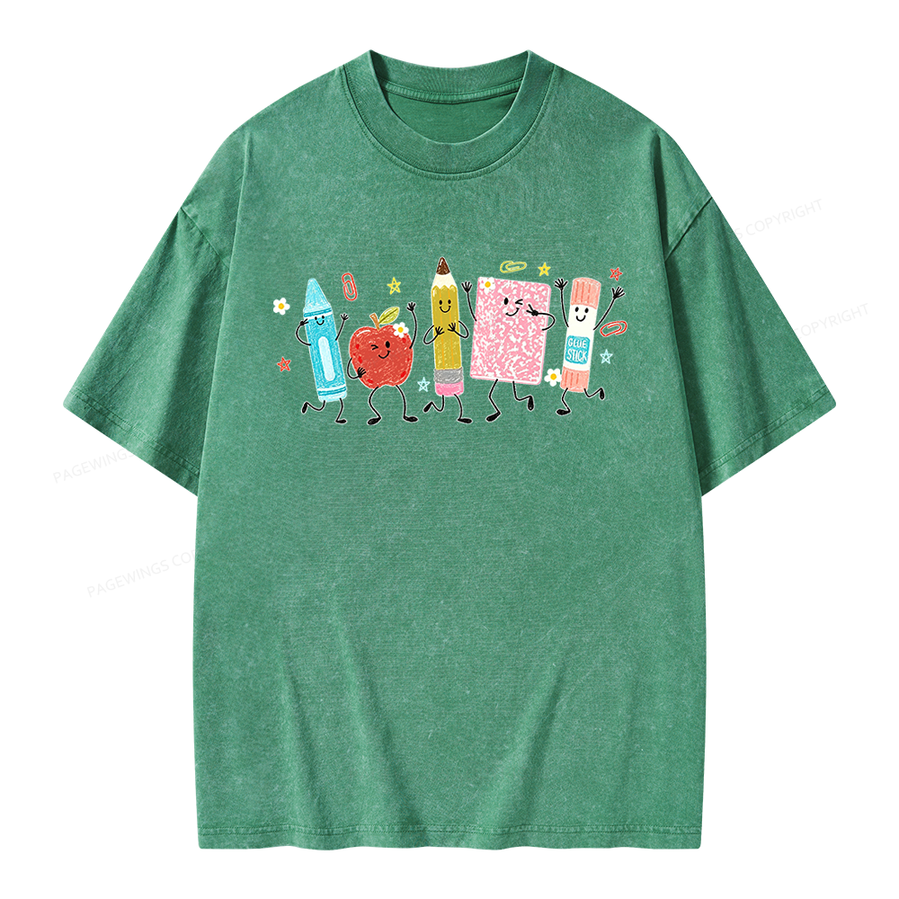 Pagewing Back To School Unisex Washed T-shirt