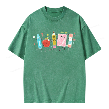 Pagewing Back To School Unisex Washed T-shirt
