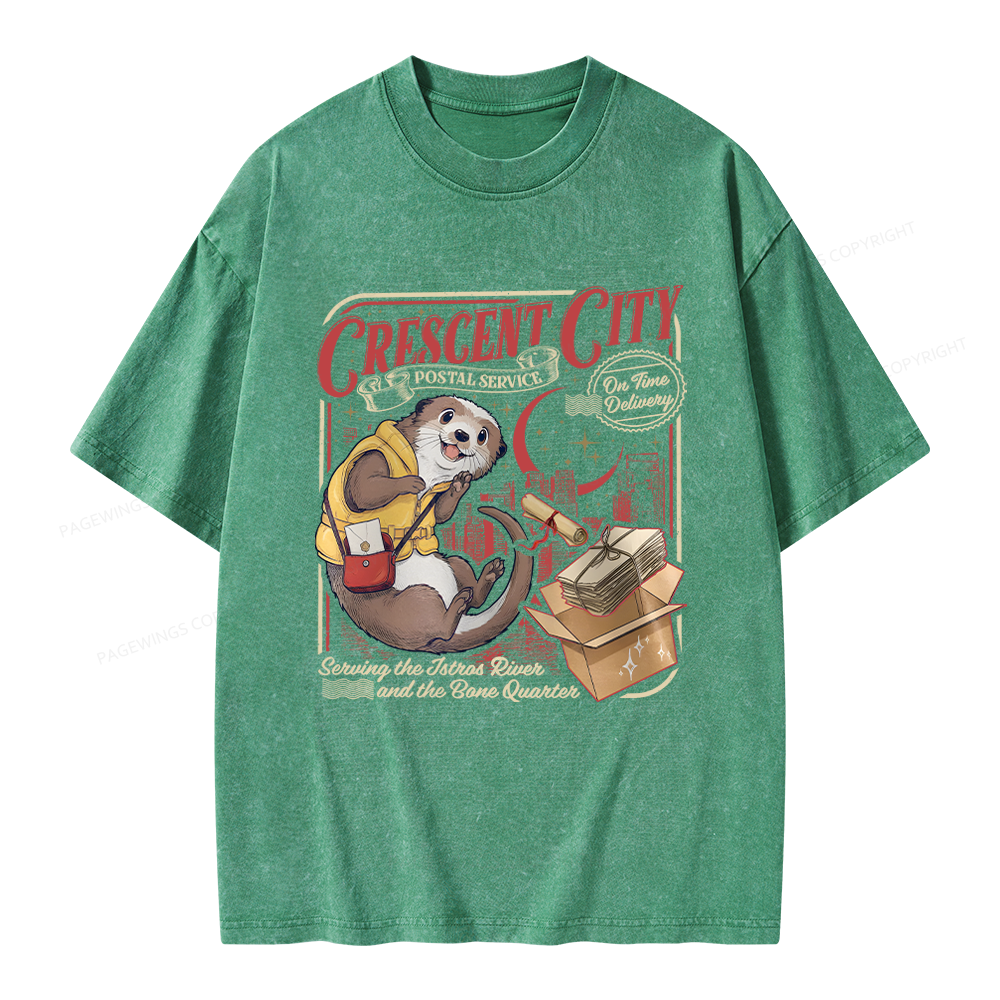 Pagewing Fantasy Book Lover Unisex Washed T-shirt