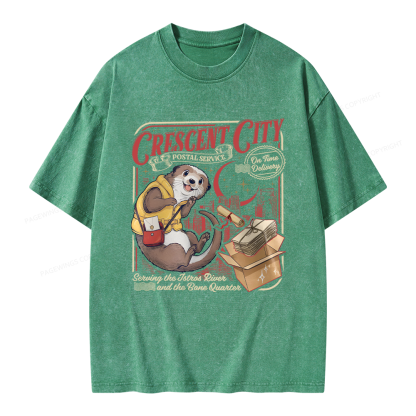 Pagewing Fantasy Book Lover Unisex Washed T-shirt