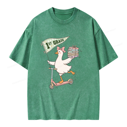 Pagewing Personalized Back to School Unisex Washed T-shirt