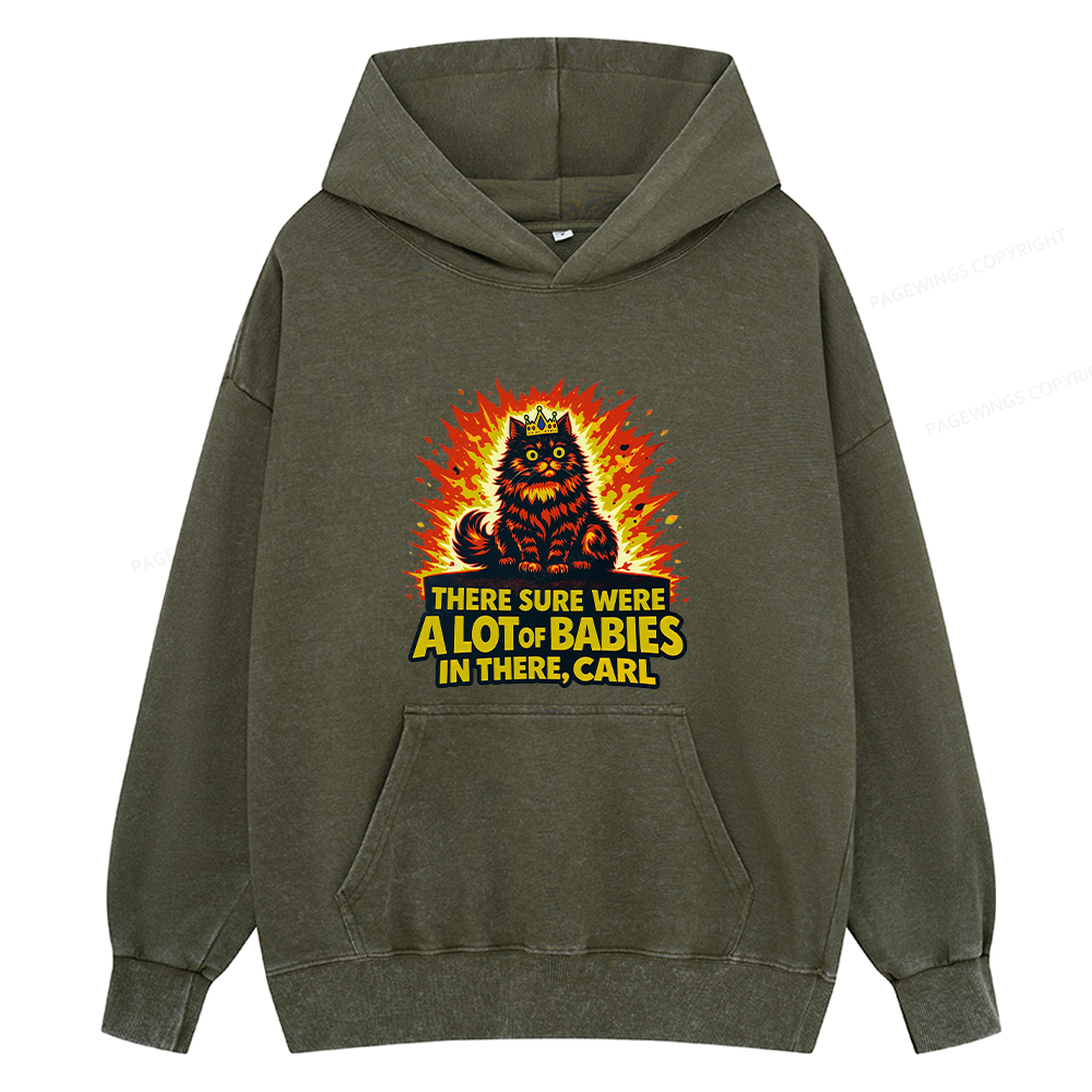 Pagewings A Lot Of Babies In There15452 Book Unisex Washed Hoodie