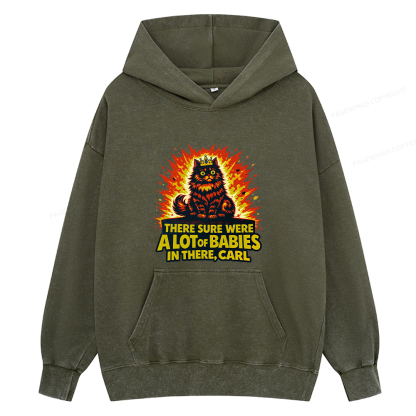 Pagewings A Lot Of Babies In There15452 Book Unisex Washed Hoodie