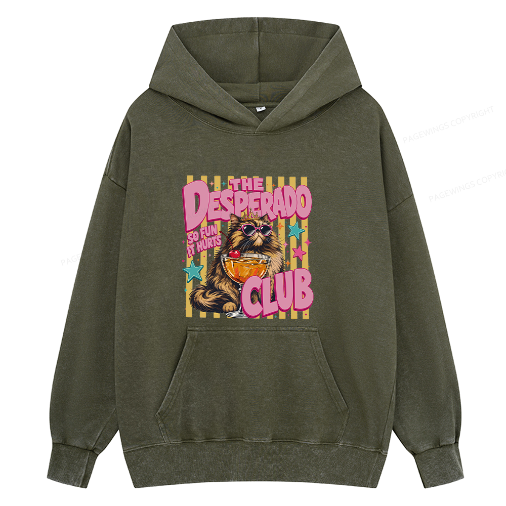 Pagewings Desperado Club15996 Book Unisex Washed Hoodie