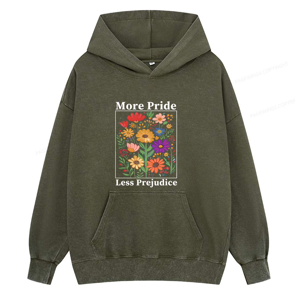 Pagewings More Pride Less Prejudice15752 Book Unisex Washed Hoodie