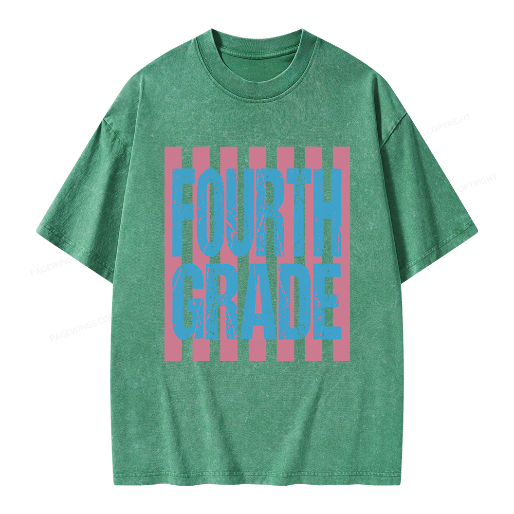 Pagewings Personalized First Day Of School Unisex Washed T-shirt