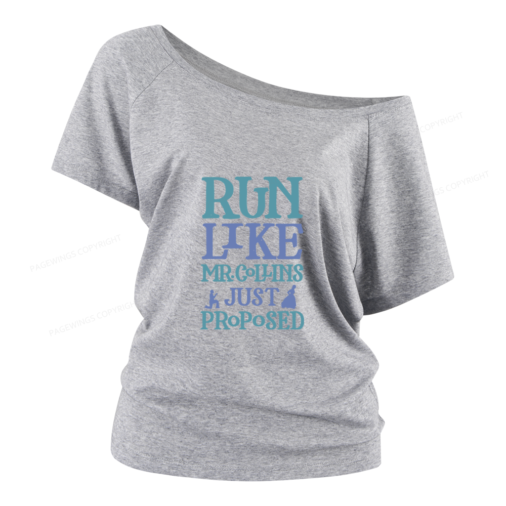 Pagewings Love Book Fan Women Off Shoulder T-shirts