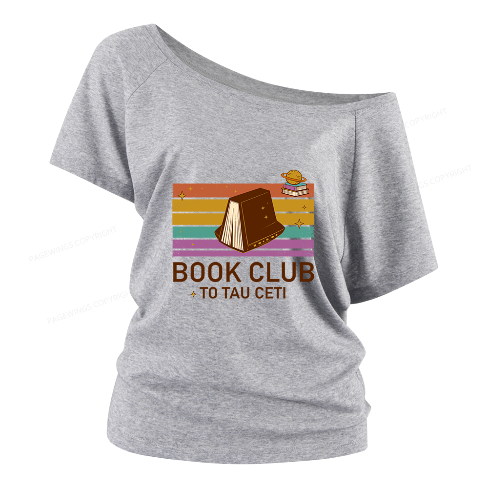 Pagewings Book Club To Star Women Off Shoulder T-shirts
